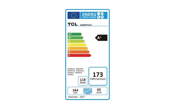 TCL 65DP672 - &Eacute;tiquette &eacute;nergie
