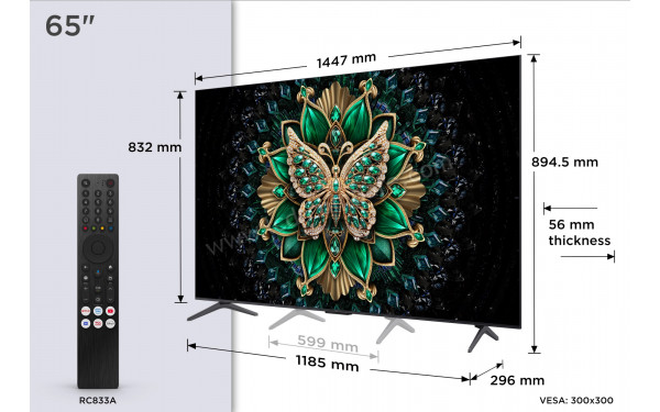 TCL 65MQLED75K - T&eacute;l&eacute;commande