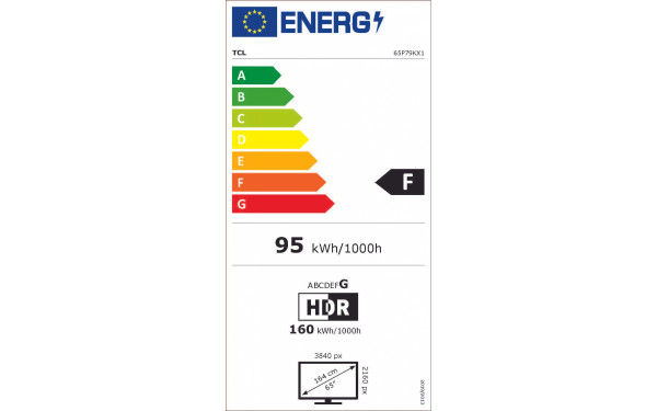 TCL 65P79K - &Eacute;tiquette &eacute;nergie v2