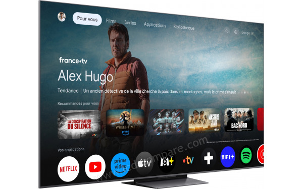 TCL 65Q8C - Vue 3/4 gauche