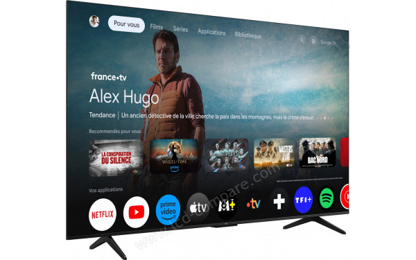 TCL 65QLED780K - Vue 3/4 gauche