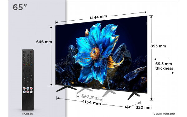 TCL 65T69C - T&eacute;l&eacute;commande