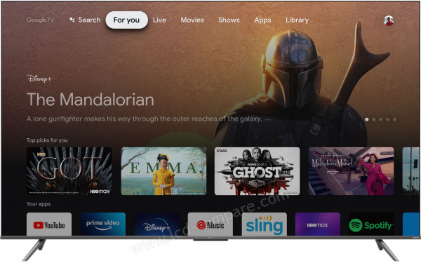 TCL 75C635 - Vue de face