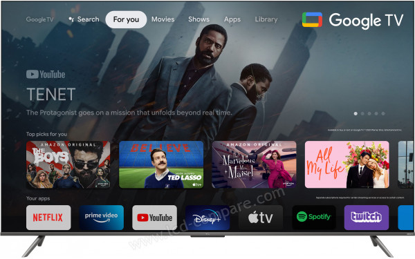 TCL 75C635 - Vue de face