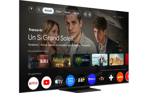 TCL 75C69K Pro - Vue 3/4 gauche