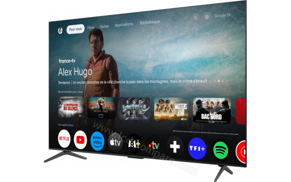 TCL 75C69K - Vue 3/4 droite