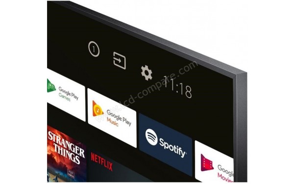 TCL 75EP660 - Zoom sur le coin sup&eacute;rieur droit