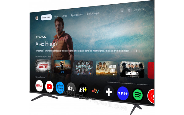 TCL 75P8K - Vue 3/4 droite