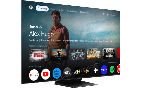 TCL 75Q9B - Vue 3/4 gauche