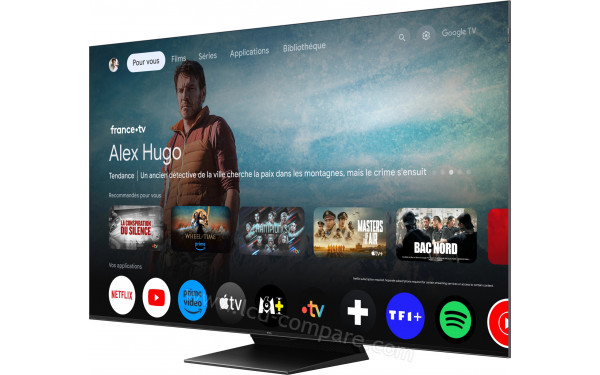 TCL 75Q9B - Vue 3/4 droite