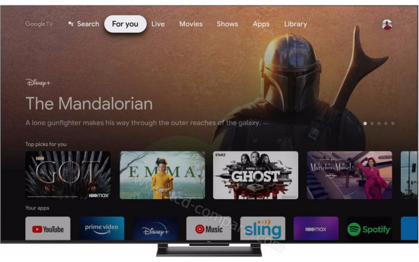 TCL 75QLED870 - Vue de face