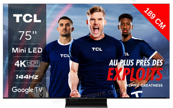 TCL 75QM8B - Vue de face