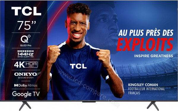 TCL 75T8B - Vue de face