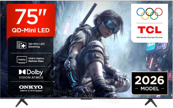 TCL 75T8D - Vue de face