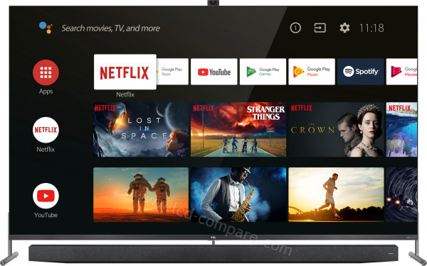 TCL 75X915 - Vue de face interface Android