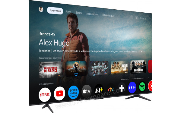 TCL 85C75B - Vue 3/4 gauche