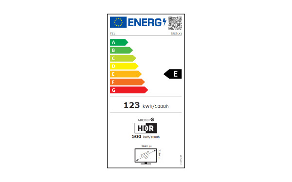 TCL 85C8L - &Eacute;tiquette &eacute;nergie v2