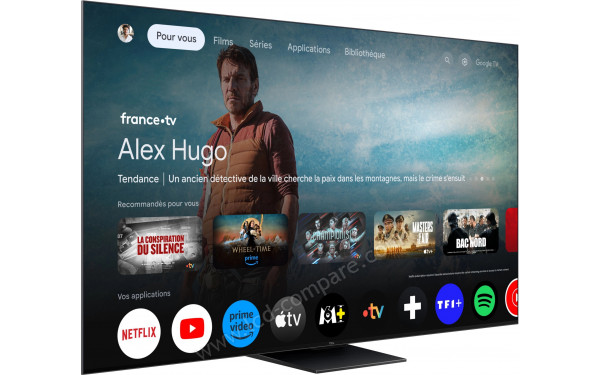 TCL 85Q9B - Vue 3/4 gauche