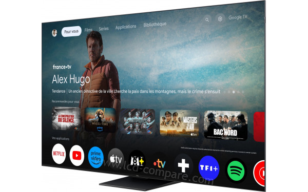 TCL 85Q9B - Vue 3/4 droite