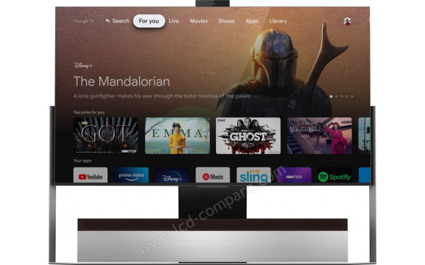 TCL 85X925 Pro - Vue de face interface Android