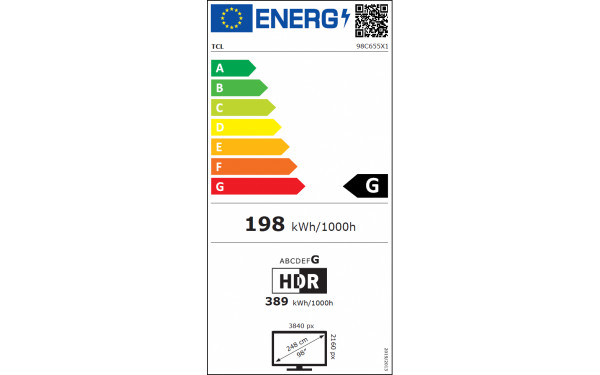 TCL 98C655 - &Eacute;tiquette &eacute;nergie v2