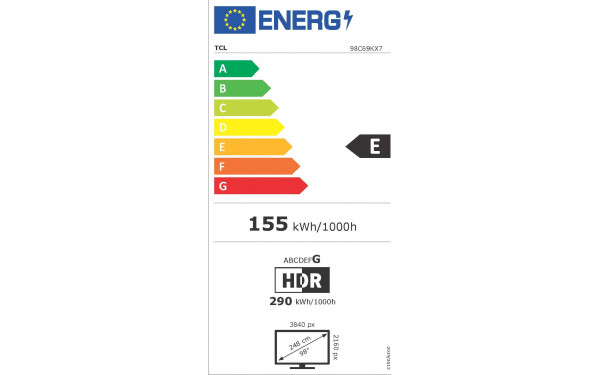TCL 98C69K - &Eacute;tiquette &eacute;nergie v2
