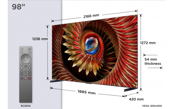 TCL 98C8K - T&eacute;l&eacute;commande