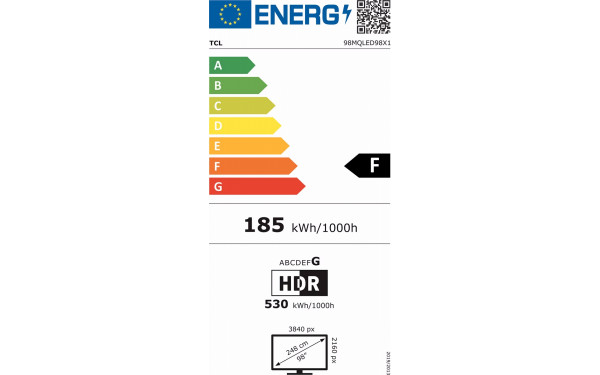 TCL 98MQLED98 - &Eacute;tiquette &eacute;nergie v2