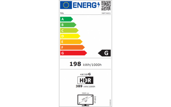 TCL 98P744 - &Eacute;tiquette &eacute;nergie v2