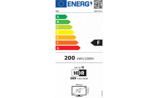 TCL 98P745 - &Eacute;tiquette &eacute;nergie v2