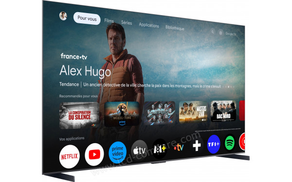 TCL 98Q8C - Vue 3/4 gauche