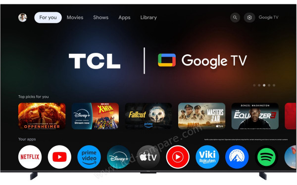 TCL 98T8C - Vue de face