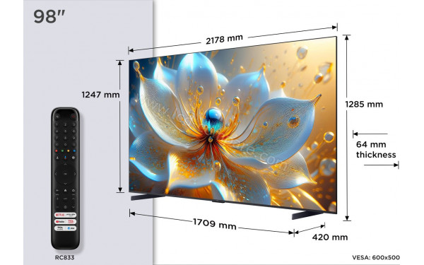 TCL 98T8C - T&eacute;l&eacute;commande