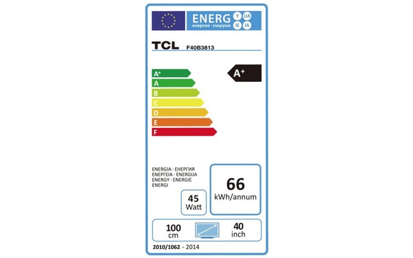 TCL F40B3813 - &Eacute;tiquette &eacute;nergie