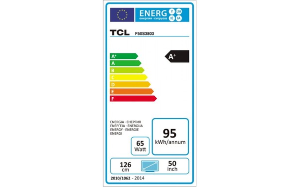 TCL F50S3803 - &Eacute;tiquette &eacute;nergie