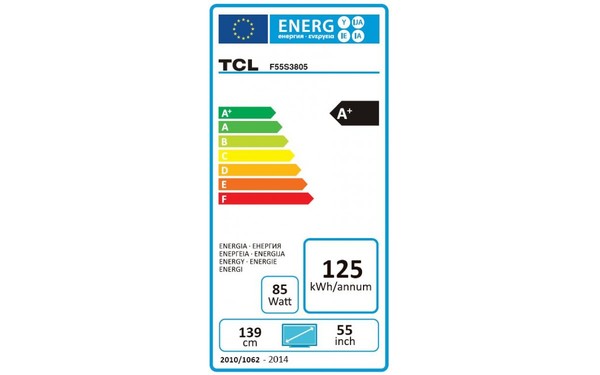 TCL F55S3805 - &Eacute;tiquette &eacute;nergie