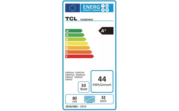 TCL H32B3805 - &Eacute;tiquette &eacute;nergie