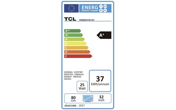 TCL H32D4101 - &Eacute;tiquette &eacute;nergie