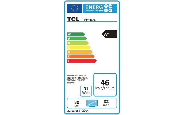 TCL H32E4454 - &Eacute;tiquette &eacute;nergie