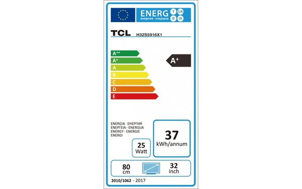 TCL H32S5916 - &Eacute;tiquette &eacute;nergie