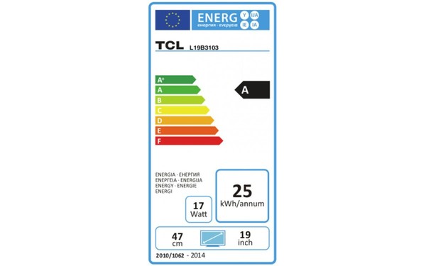TCL L19B3103 - &Eacute;tiquette &eacute;nergie