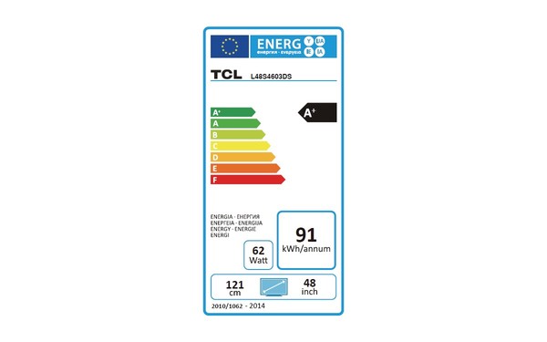 TCL L48S4603DS - &Eacute;tiquette &eacute;nergie