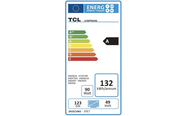 TCL U49P6046 - &Eacute;tiquette &eacute;nergie