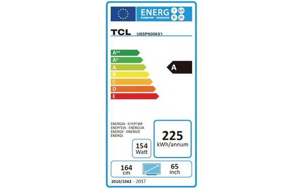 TCL U65P6006 - &Eacute;tiquette &eacute;nergie