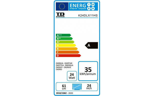 TD SYSTEMS K24DLX11HS - &Eacute;tiquette &eacute;nergie