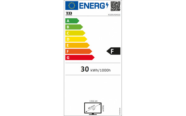 TD SYSTEMS K32DLX14GLE - &Eacute;tiquette &eacute;nergie v2