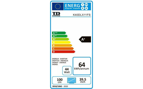 TD SYSTEMS K40DLX11FS - &Eacute;tiquette &eacute;nergie