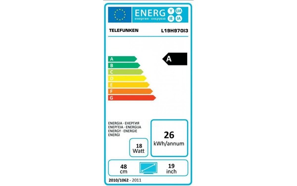 TELEFUNKEN L19H970I3 - &Eacute;tiquette &eacute;nergie
