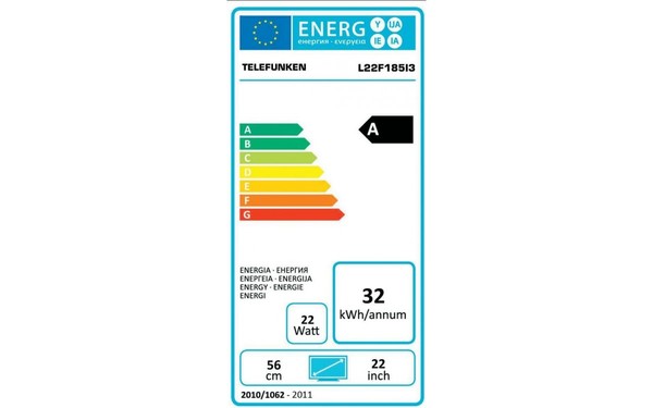 TELEFUNKEN L22F185I3 - &Eacute;tiquette &eacute;nergie