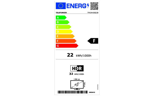 TELEFUNKEN TFK24HD22SB - &Eacute;tiquette &eacute;nergie v2
